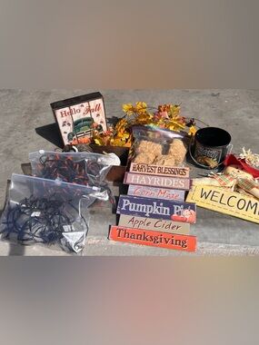 Fall Harvest Wooden Stacked Signs etc.